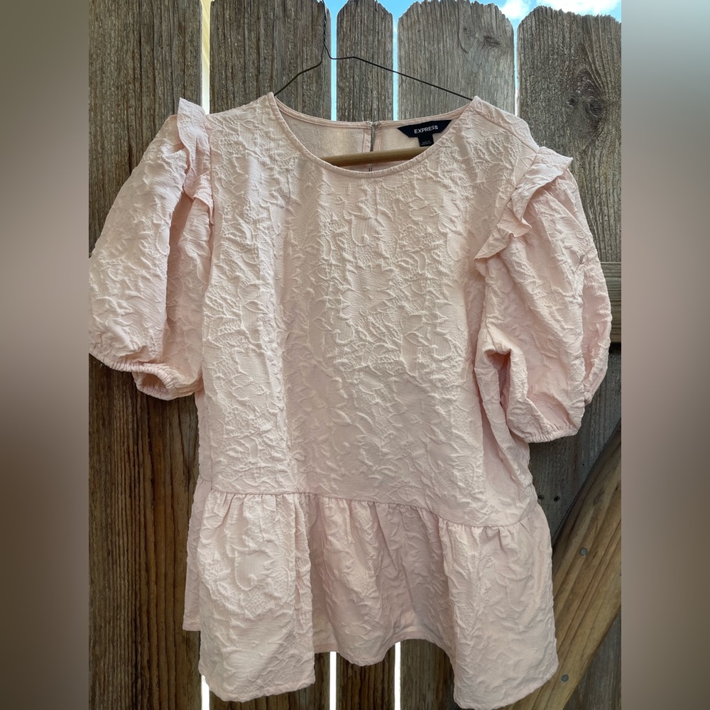 Express Pink Floral Blouse